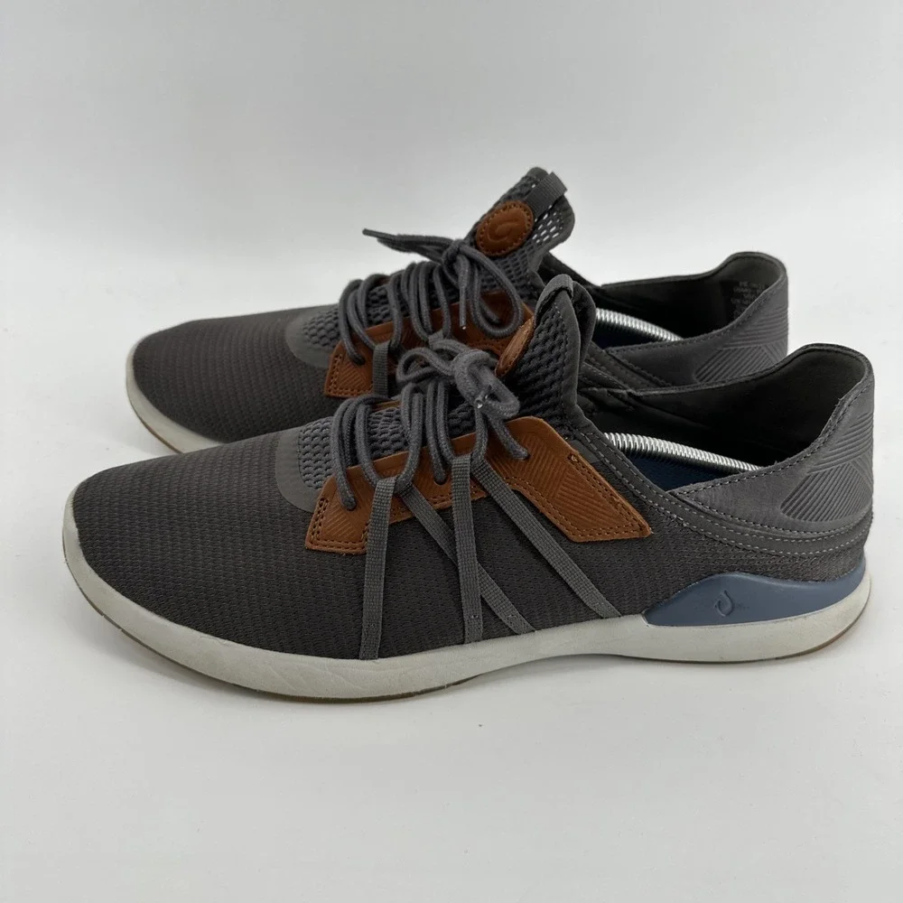 Men's Olukai Mio Li Sneaker Shoes Gray Size 15